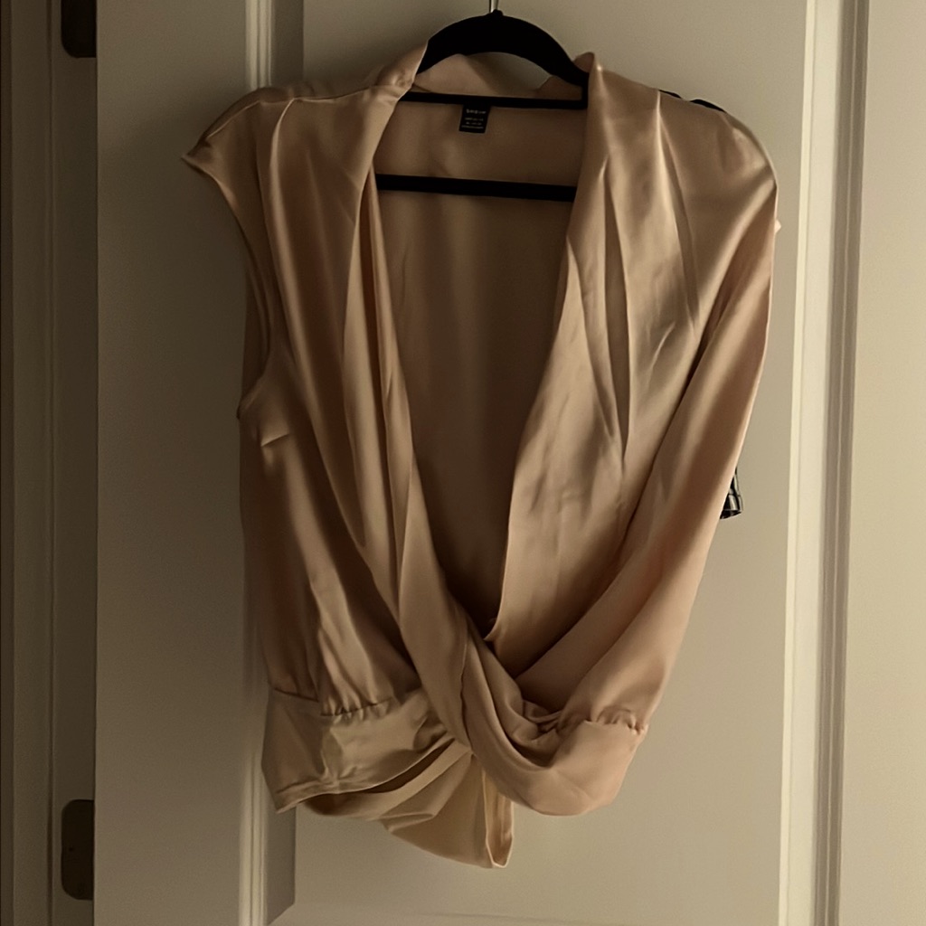 Solid Draped Front Bodysuit